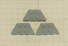 3 plaques cale Lego gris