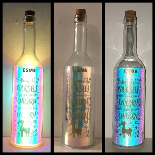 Flacon lumineux licorne