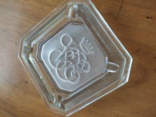 Orient Express ancien cendrier vide poche en verre épais