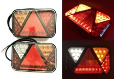 2X LED Feu Arrière 6 Fonctions 12V Remorque Avec Câble 1M Éclairage De Remorque