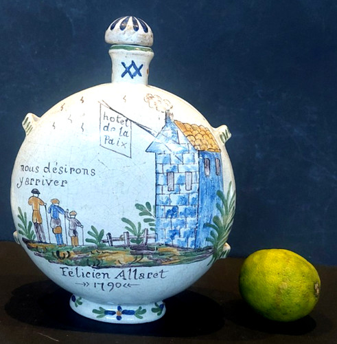 Gourde bouteille faience de - gourde,