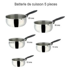 LOT DE  5  Casserole Bombée