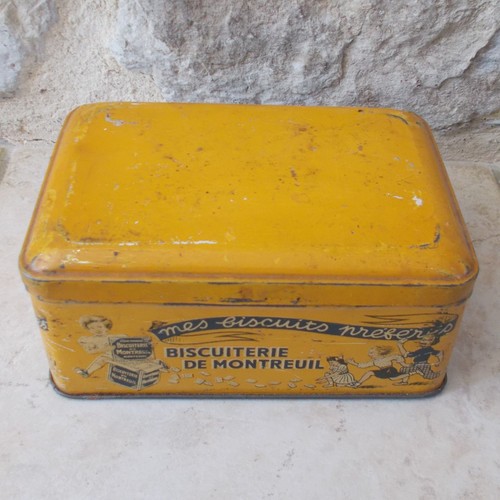 Ancienne boite métal biscuits - ancienne,