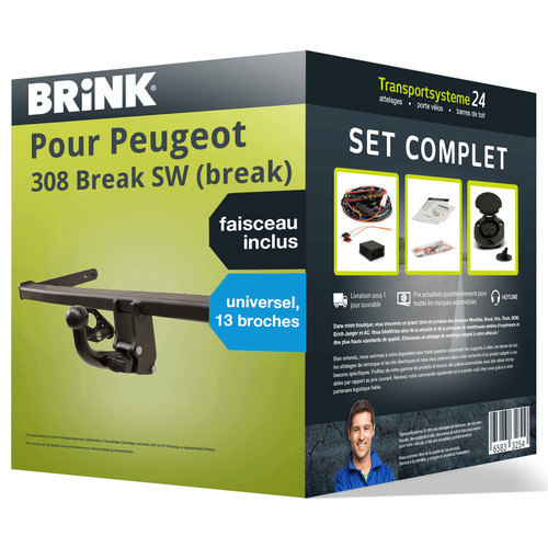 Attelage amovible brink - attelage, pour