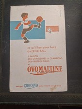 BUVARD FOOTBALL OVOMALTINE  CHOCOVO