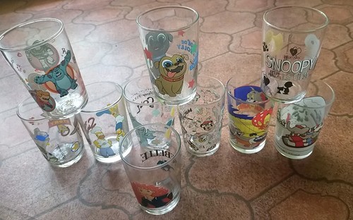 Lot anciens verres à - lot,