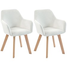 HOMCOM Lot de 2 chaises de