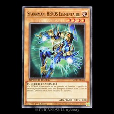carte YU-GI-OH SGX3-FRA05 Sparkman, HÉROS Élémentaire NEUF FR