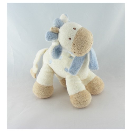 Doudou girafe blanche - girafe, beige
