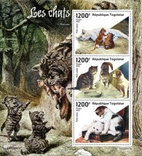 2022/09 - TOGO - CATS                  3V  complet set    MNH **