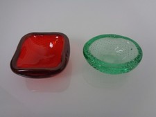 60er Années Murano Sommerso Cendrier (2) Italie