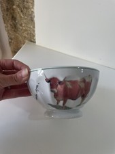JOLI BOL DECOR VACHE LA PORCELENOISE LIMOUSIN SERNAC PORCELAINE CHAUDES AIGUES