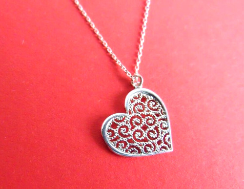 Collier cœur argent 925 - 925, maty