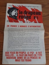 N°1  LE DRAPEAU ROUGE Journal Marxiste-Léniniste-Communiste 1968  TRES BON ETAT