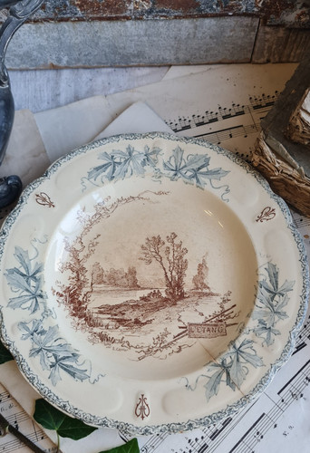 Ancienne assiette creuse - assiette,