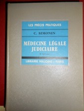 Médecine générale judiciaire C Simonin Edition 1955 librairie Maloine