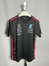 T-shirt femme Mercedes AMG Petronas F1 noir manches courtes taille L