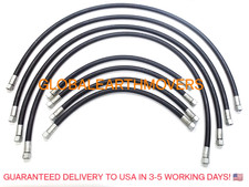 JCB Backhoe- 3/8 Bsp Avant Chargeur Bras Tuyau Kit L+ R, 8 Pièces. (