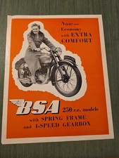 Prospectus BSA 250 OHV Model C11 / C10 – 1951 – Moto anglaise vintage –...