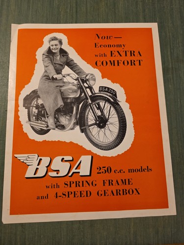 Prospectus bsa 250 - 250, ohv
