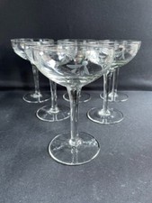 6 Coupes à champagne en verre