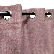 Rideau thermique effet lin chiné doublé polaire ton sur ton à œillets,