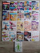 nintendo wii lot 21 jeux just dance1,2,3,4 speed racer wii play sports island 2