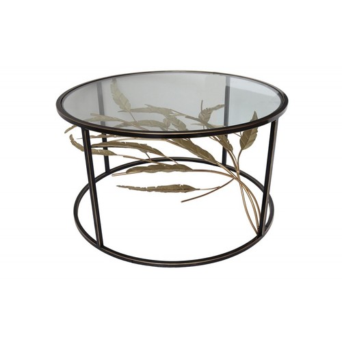 Table basse ronde feuillage - basse,
