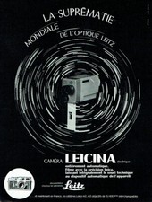 publicité Advertising 0821 1961 caméra Leicina Leitz éléctrique  automatique