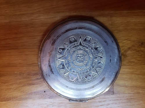 Ancien poudrier argent - en,