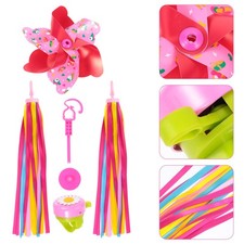  1 Set Enfants Vélo Accessoires décoratifs Rubans de guidon Cyclisme Bell moulin