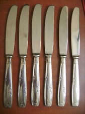 Ensemble de 6 jolis couteaux à fromage en acier inoxydable forgé 21,2 cm - TBE