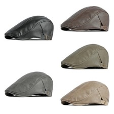 Chapeaux Newsboy hommes cuir