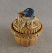 BELLE TERRINE CANARD EN GRES D EPINOUZE GEORGES DREYFUS G.D PARIS FAUCON ROUEN