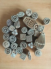 30 tampons encreures indien Fleurs Note Musioque Formes geométriques mode tissus