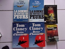 lot 6 thrillers TOM CLANCY somme de toutes les peurs 1 et 2  dette d'honneur