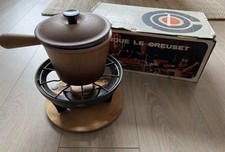 SERVICE A FONDUE en Fonte VINTAGE années 70 Le Creuset