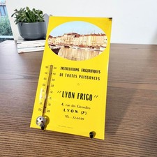 Thermomètre publicitaire ancien Lyon Frigo Jaune années 1960