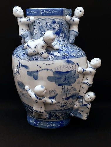 Antique chinese blue and - and, white