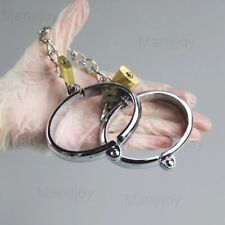 Contraintes SM En Métal Menottes Pour Jeux Avec Chaîne Clé Esclave SM Domination