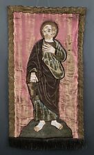 Tapisserie broderie en fil de soie représentant saint Pierre XVIIe H5278