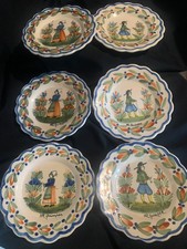 Quimper, Henriot,  lot de 6