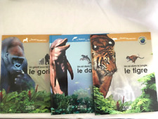 ATLAS JUNIOR DES ANIMAUX LOT DE 3 (GORILLE, TIGRE, DAUPHIN) ETAT NEUF