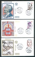 Monaco - 2001 - Prix NOBEL - série N°2314, 2315 et 2316 - s/ 3 Fdc, 1er jour - 