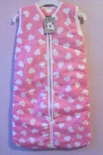 TURBULETTE GIGOTEUSE MOLLETONNÉ - TAILLE 1/2 - 90 CM "ROSE COEUR BLANC" NEUVE