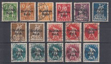 Bavaria Sc 256-275 used 1920 "Deutsches Reich" ovpts cplt incl shades, F-VF