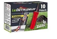 Lot 10 pétards recharge anti taupes LE DETAUPEUR