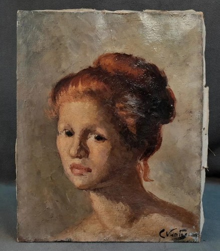 Tableau ancien huile portrait - ancien,