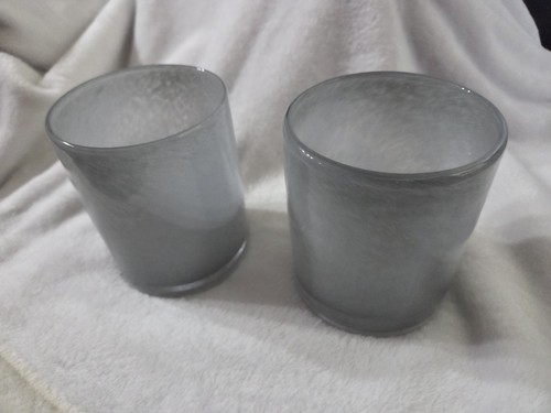 Ikea gray glass candle holders - ikea,