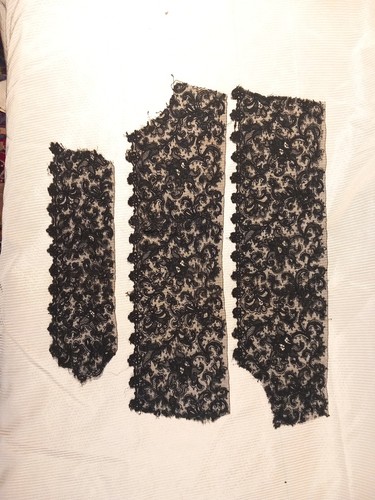 Guipure dentelle noire xixe - noire,